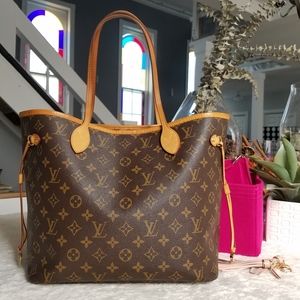 💕Authentic LV Neverfull Mm Monogram Tote Bag